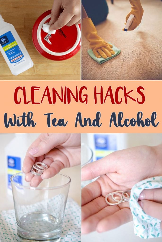 Cleaning Hacks With Tea And Alcohol Simple Tips for You